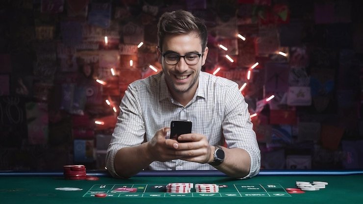 pasaran bola live-dealer blackjack table on mobile phone screen